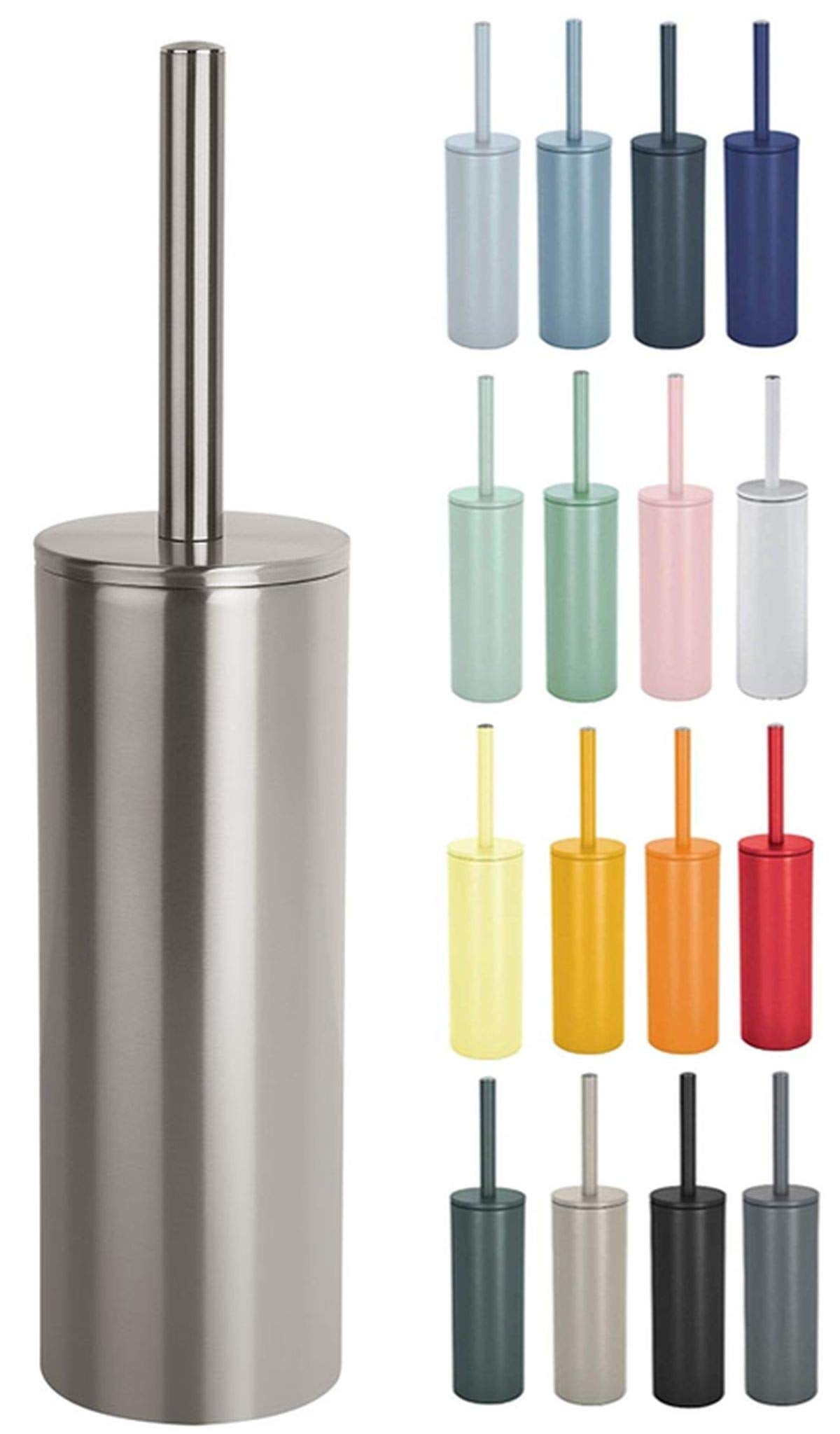 Spirella Nyo Steel Brushed Toilet Brush, Silver