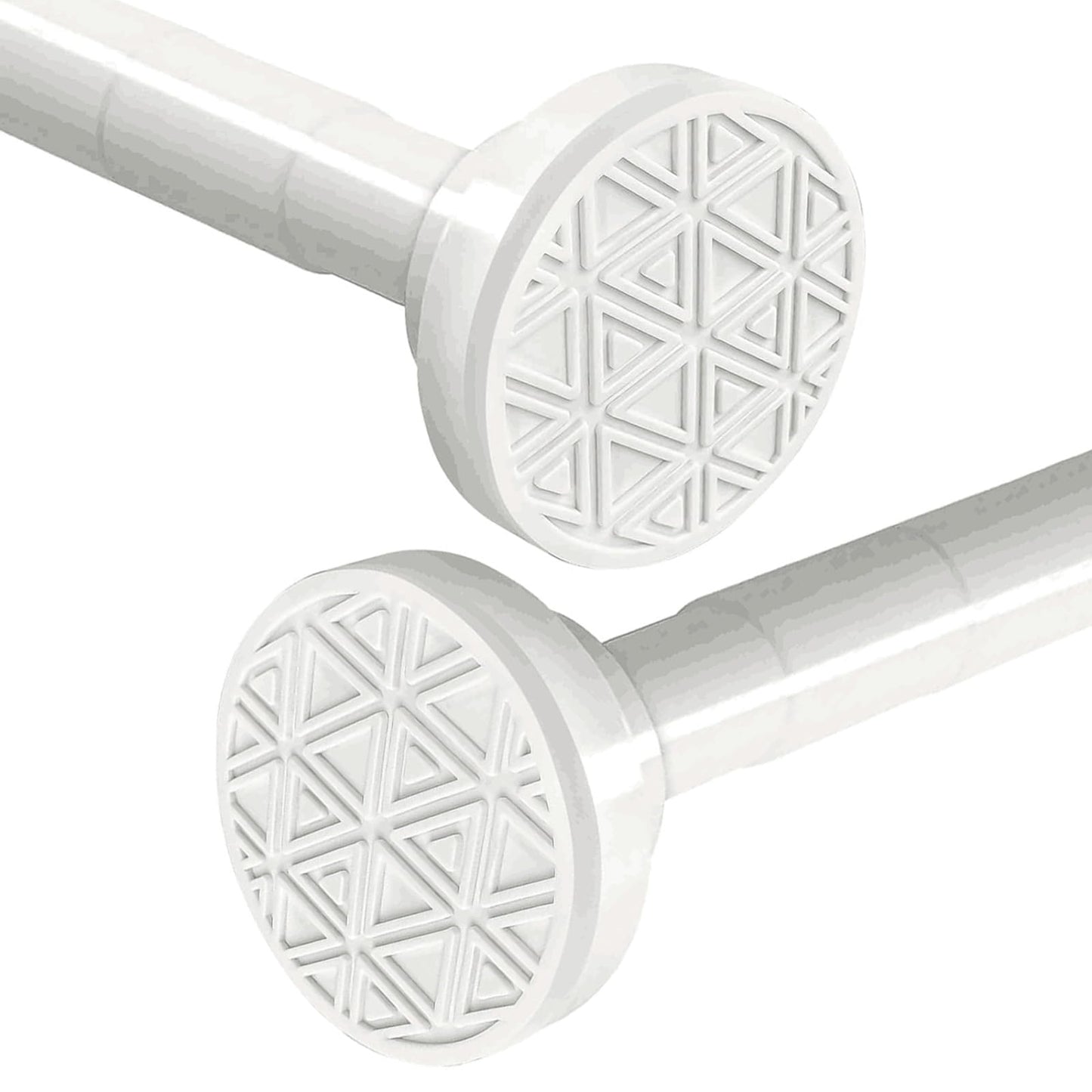 wintfarm Extendable Shower Curtain Poles 48-133 cm,No Drill Tension Rod Adjustable Shower Curtain Rail,Non-Slip,Never Rust,304 Stainless Steel,for