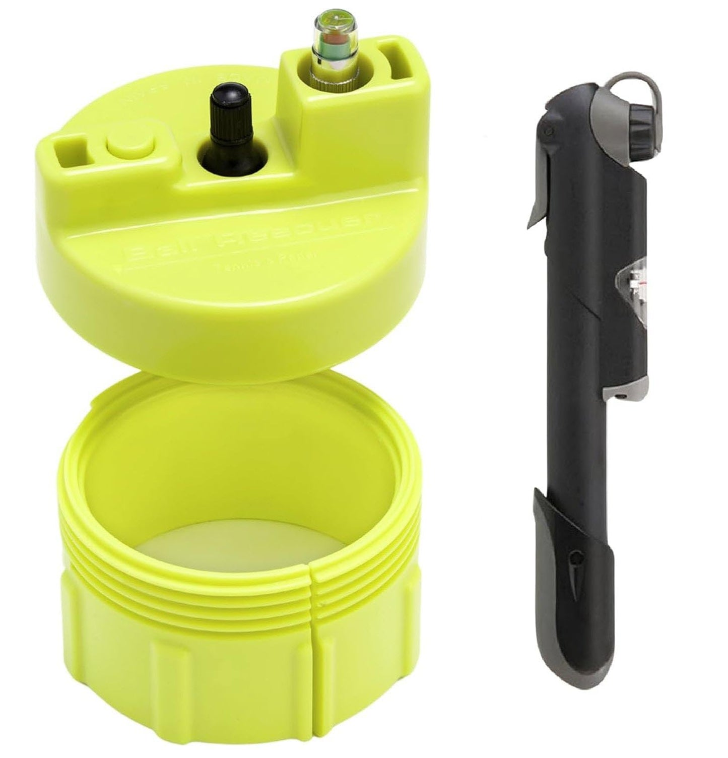 BALL RESCUER: Tennis/Padel Ball Life Extender  Converts Plastic Tennis/Padel Ball Containers to a 30 psi Ball Pressurizer  Needs a Bicycle Pump to