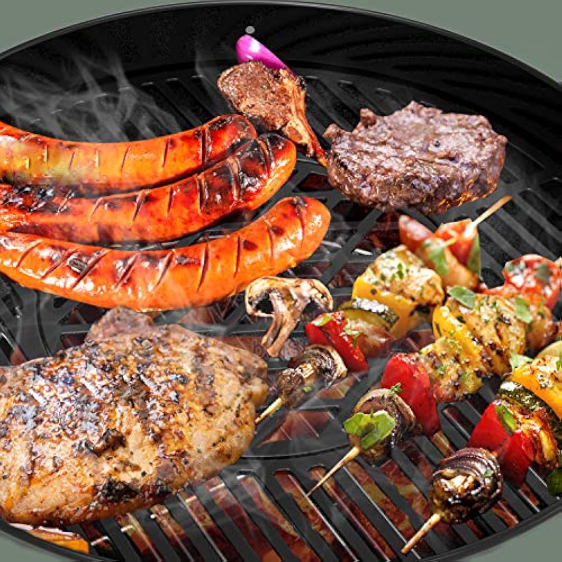 onlyfire Cast iron Grid Pattern Cooking Grate Fits for Weber Gourmet BBQ System