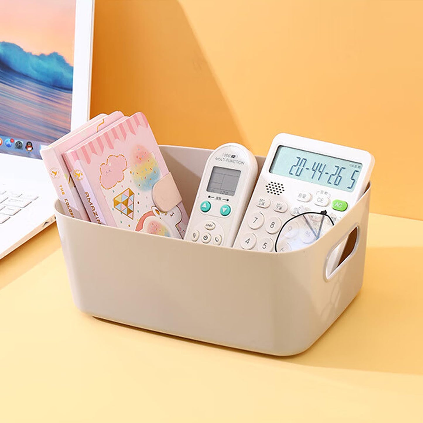 GAOHAN 12Pcs Plastic Storage Basket with Handles, Small Storage Boxes