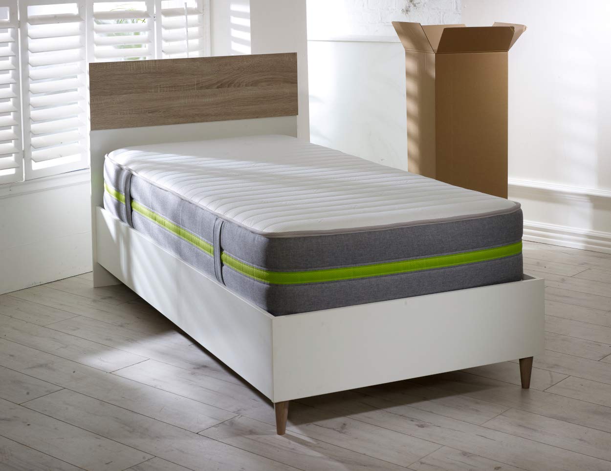 Starlight Beds Horizon Harmony Grey Sprung Hybrid Shorty Mattress