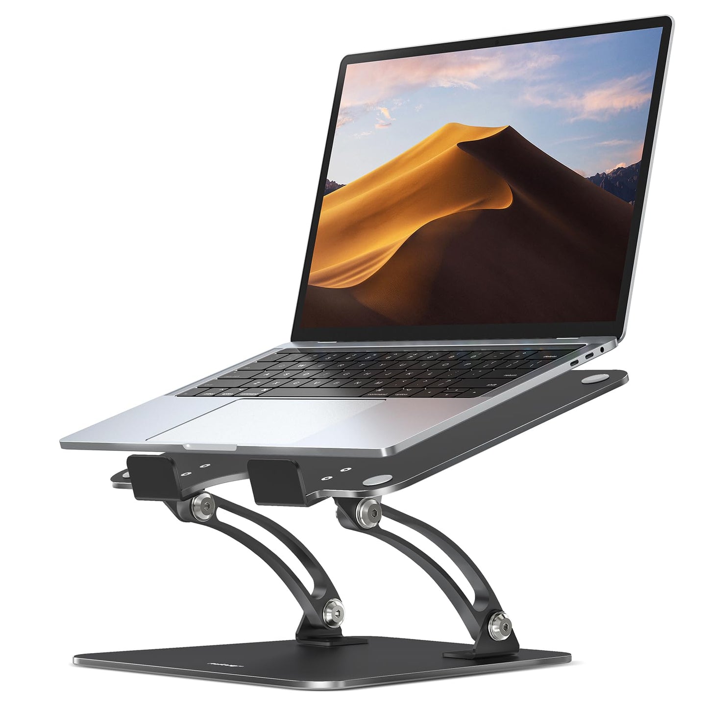 Nulaxy Adjustable Laptop Stand for Desk, Dual Foldable Design, Black