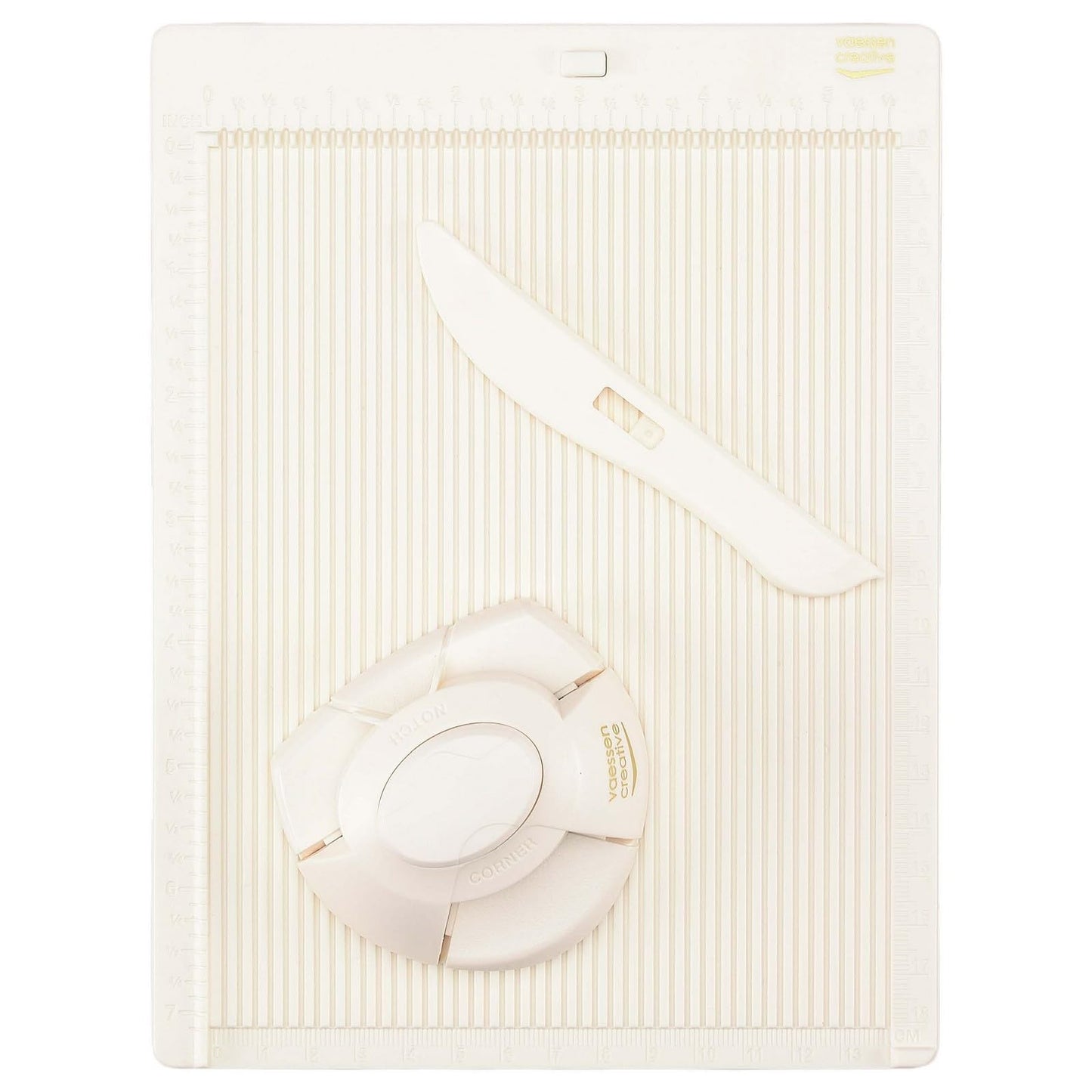 Vaessen Creative Scoring Board for Card Making - Cards, Envelopes & Gift Boxes - Card Making Kit and Envelope Maker with Bone Folder - up to 5.5 x 7