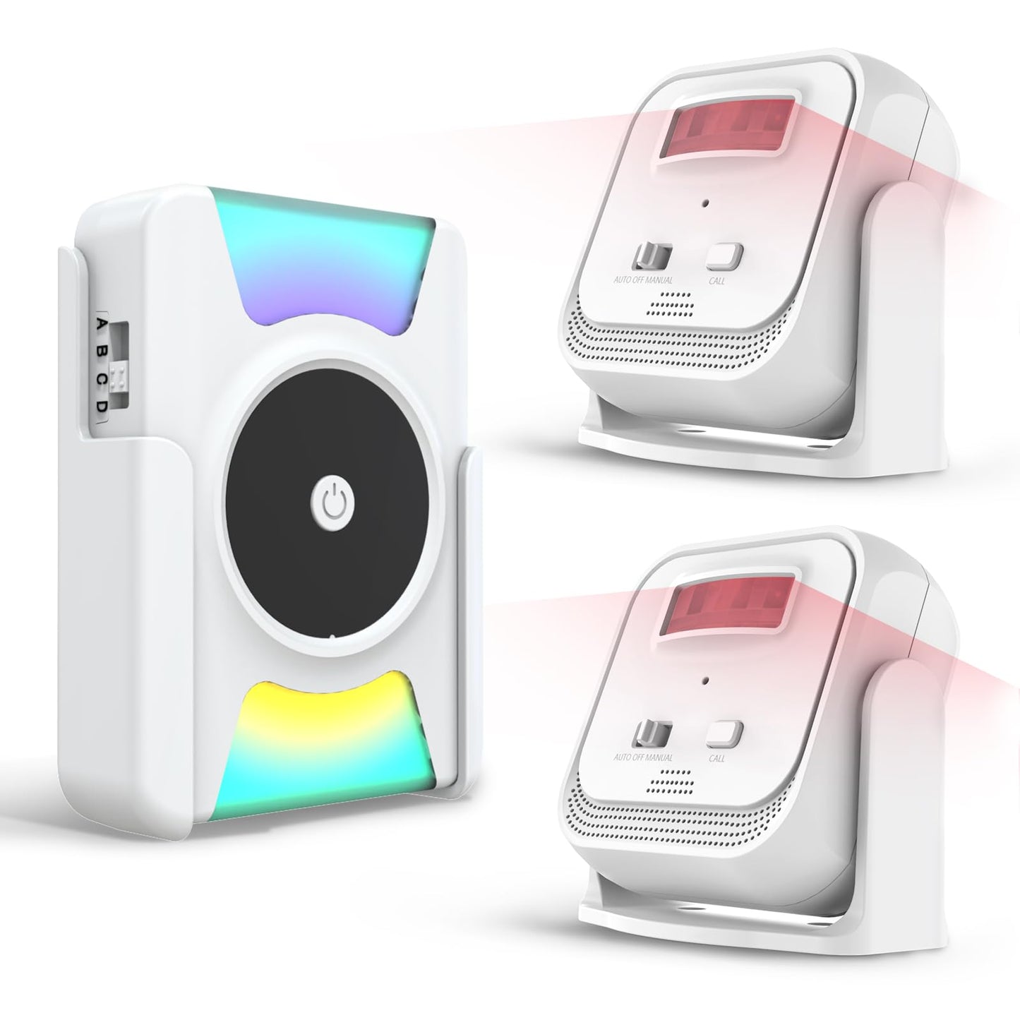DAYTECH Motion Sensor Alarm for Caregiver Pager Bed Alarm and Fall Prevention for Elderly Dementia Patients Elderly Monitoring 2 PIR Motion Detector