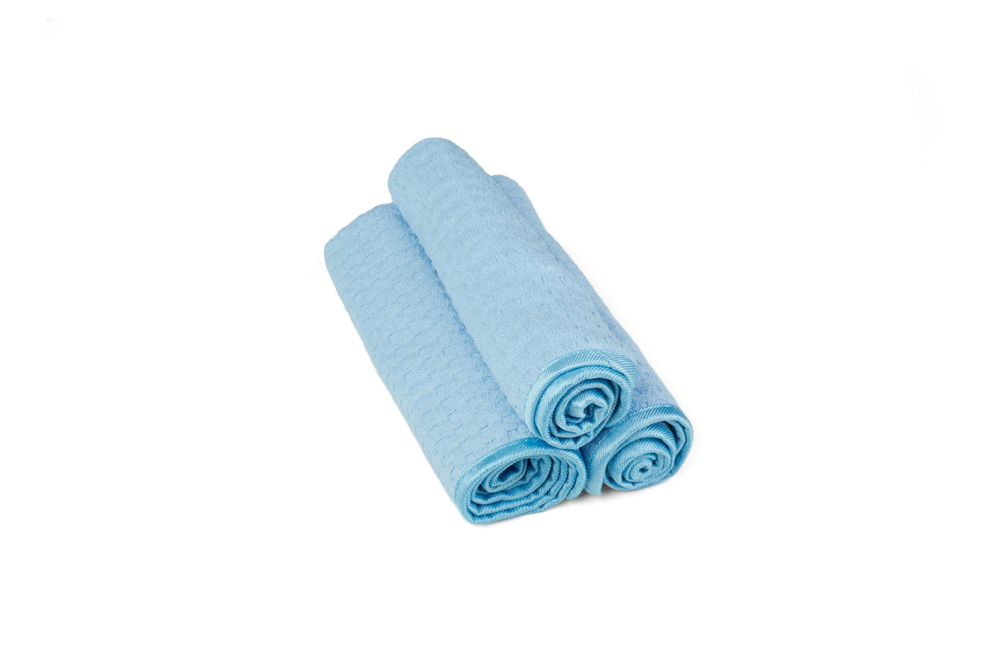 Kavalier Crystal Clear Shine Microfibre Towel Set - Streak-Free Cleaning for Glass & More - 390 GSM ? 41x41 cm - 3 Units Pack - Blue