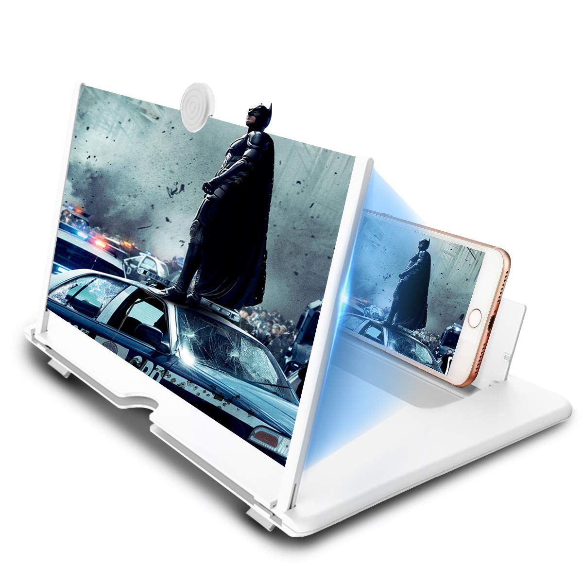 Newseego 12" Phone Screen Magnifier, 3D HD Phone Screen Amplifier with Adjustable Bracket Anti-Blue Radiation Eye Protective Movie Video Expanders