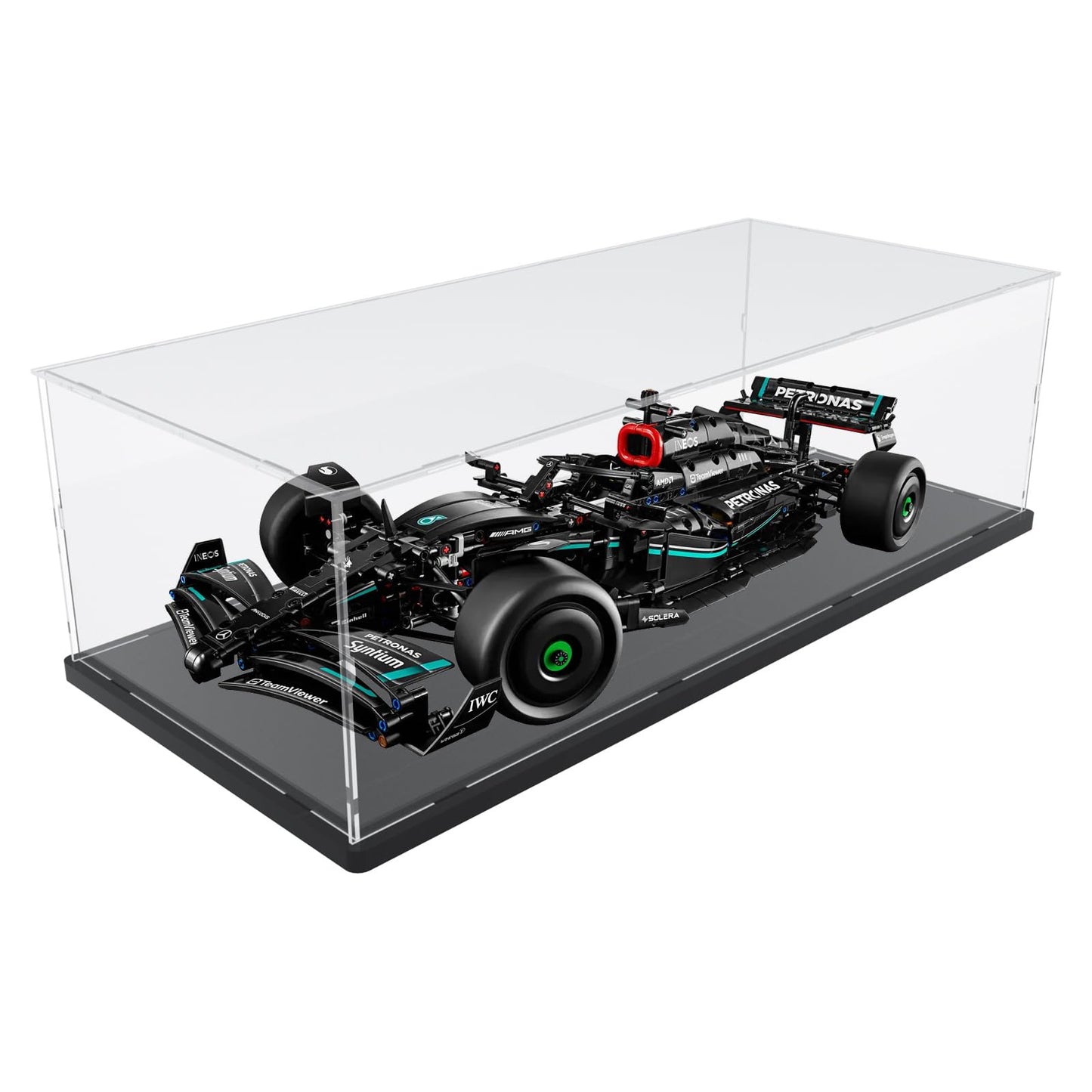 Nynelly 3mm Thick Acrylic Display Case for Lego F1 Cars for Lego Ferrari Mercedes McLaren F1 Model Cars