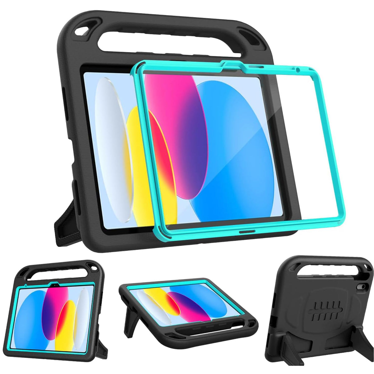 Surom Kids Case for iPad (A16) 11th Generation (11-inch, 2025)/10th Generation (10.9-inch, 2022), with Built-in Screen Protector, Shockproof