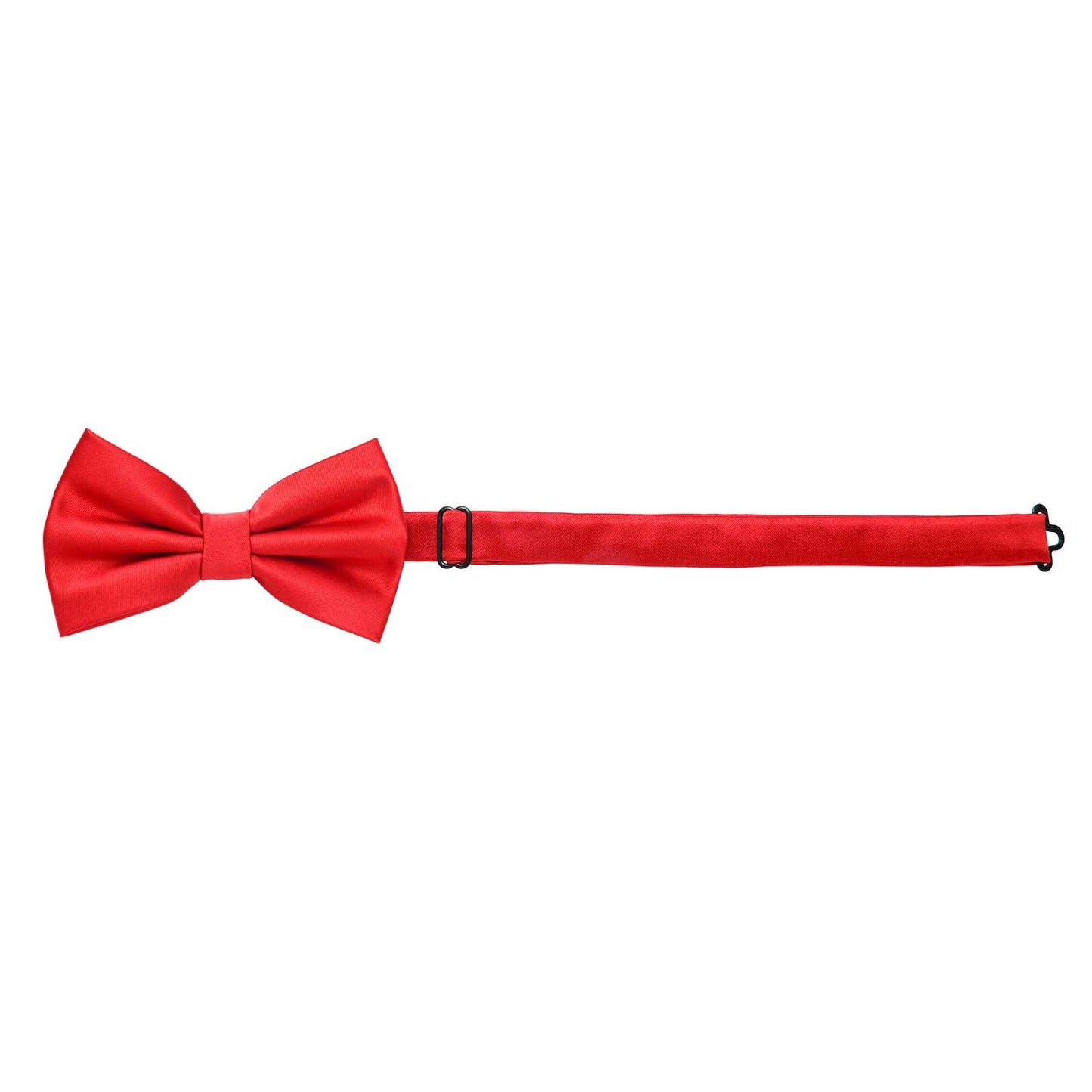 MASADA bow tie blazing-red - men's accessory in silk-look, continuously adjustable, handmade with hook closure - 12 x 6 cm