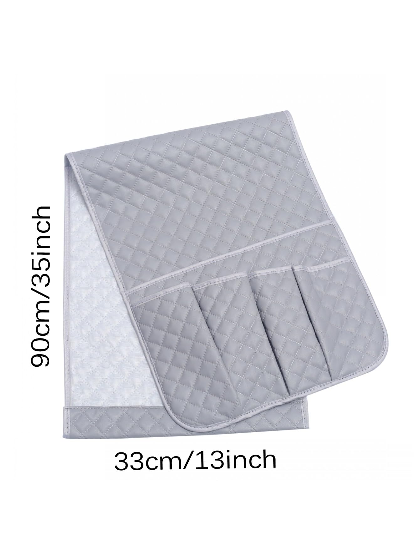 Hosoncovy PU Leather Sofa Armrest Organizer Couch Arm Storage Bag Sofa Arm Couch Caddy Anti-Spill Armrest Remote Control and Cellphone Organizer