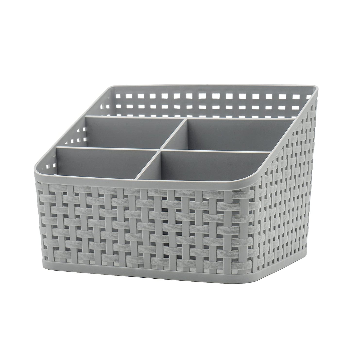 Fai Top 5 Grid Plastic Storage Basket Grey