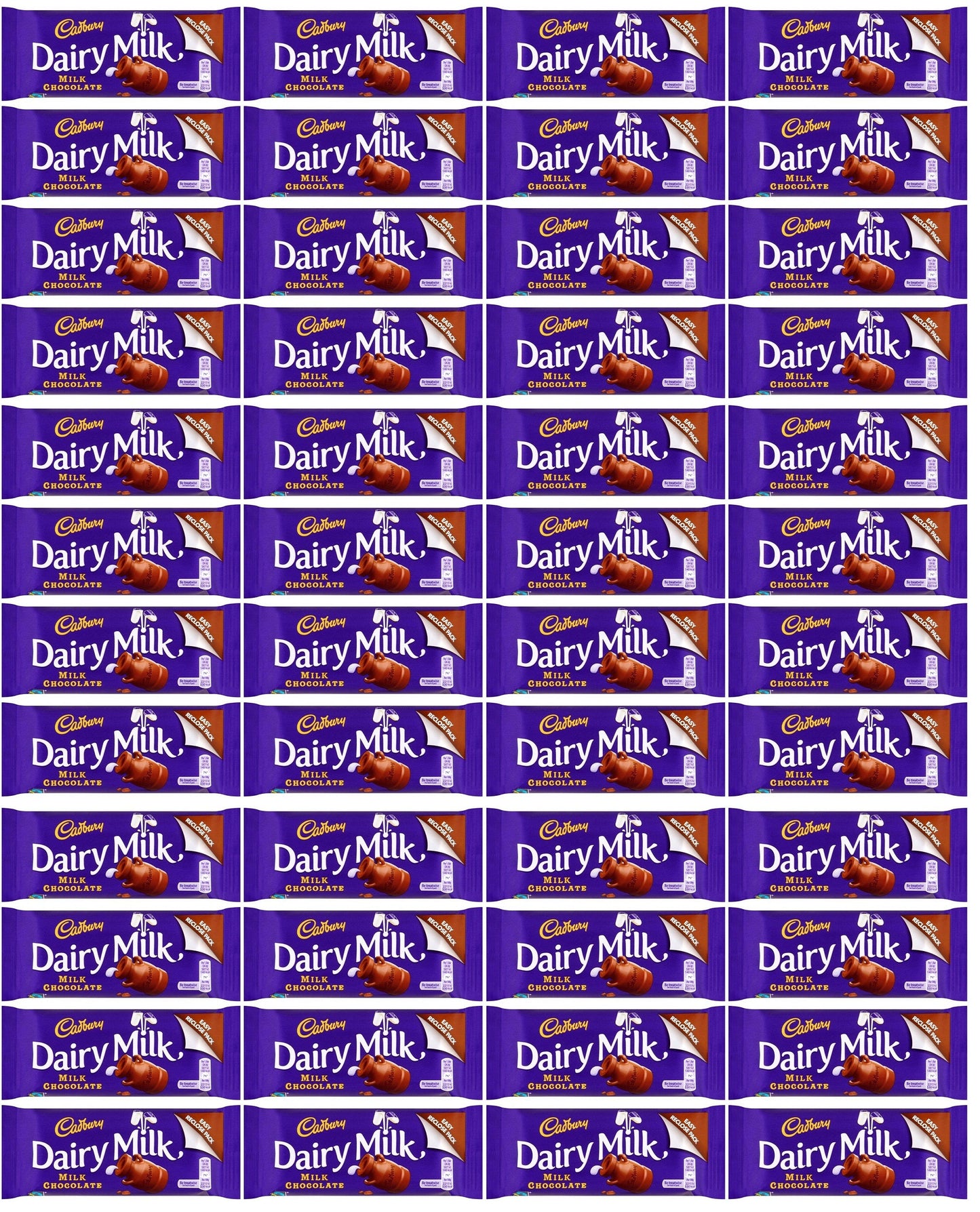 48 x Cadbury Dairy Milk Chocolate Bar 53G