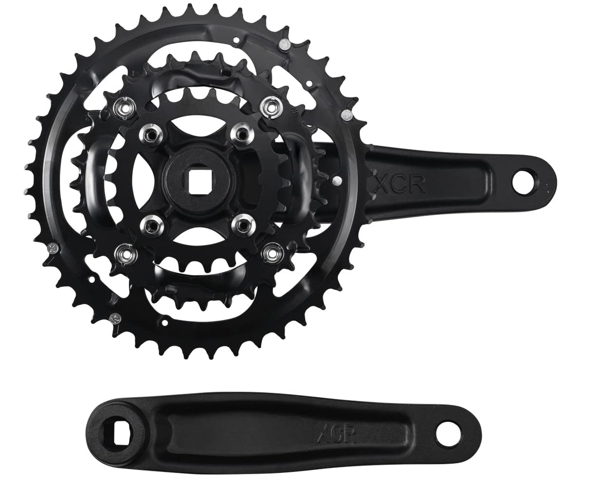 CYSKY 3x 9/10 Speed Bike Crankset 170mm 104/64 BCD Crank Arm Set 44-32-22T/42-32-24T Easy to Replacement MTB BMX Road Bicycle Crankset Compatible with