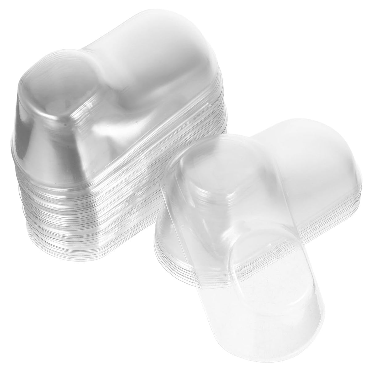 Ciieeo Transparent Baby Feet Display Molds 50Pcs Infant Shoes Holders Toddler Booties and Socks Shoe Supports for Store and Home Display
