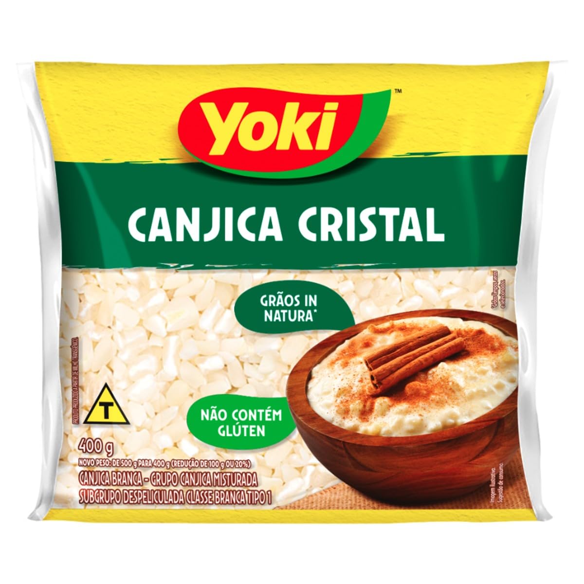 Yoki Dry white Corn Kernel - Canjica Cristal 400g (Pack of 2)