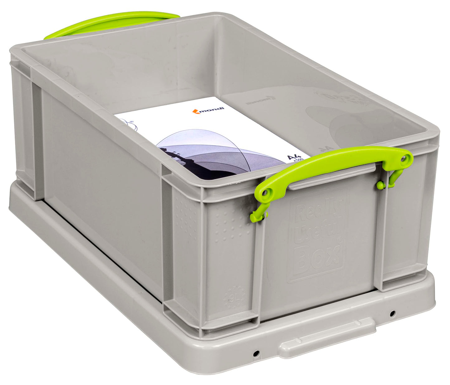 Really Useful Box Plastic Storage 9 Litre Recycled Dove Grey