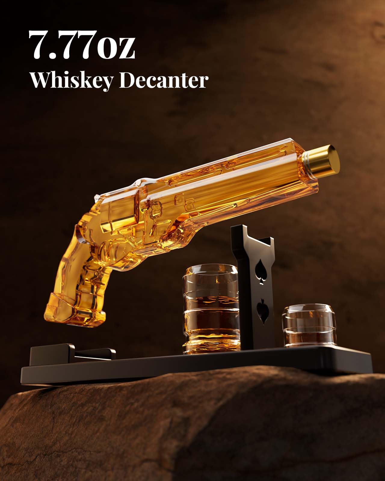 Whiskey Decanter Sets for Men, Kollea Liquor Decanter Set with Glasses, Unique Birthday Gifts Idea for Men Dad, Cool Anniversary Stuff Gifts for Him