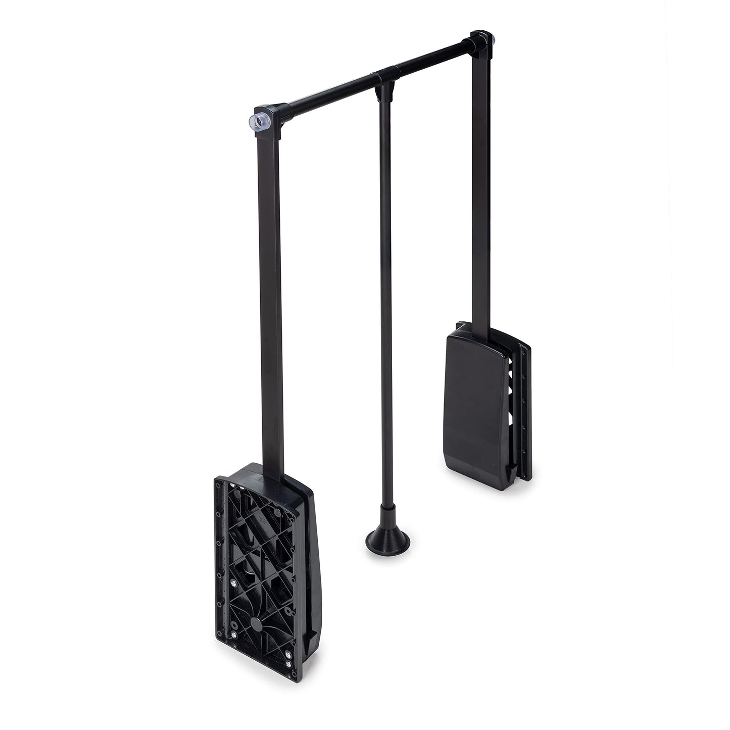 Emuca -Hang pull down wardrobe rail lift, adjustable width 23,6-32,6 inch (600-830mm), black
