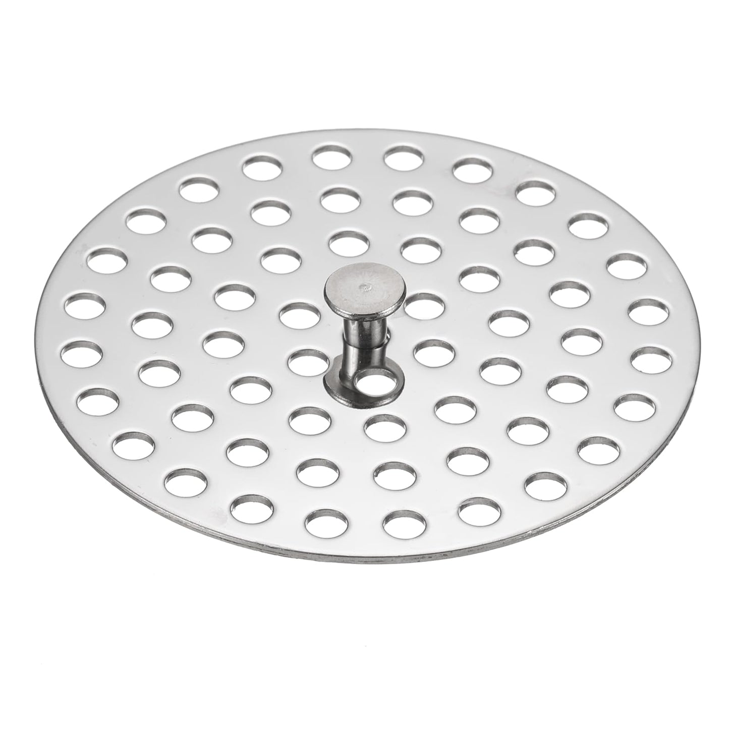 sourcing map Shower Drain Hair Catcher, 3 inch Stainless Steel Round Floor Drain Cover Anti-Clogging Protection Cover Replacement for Furniture