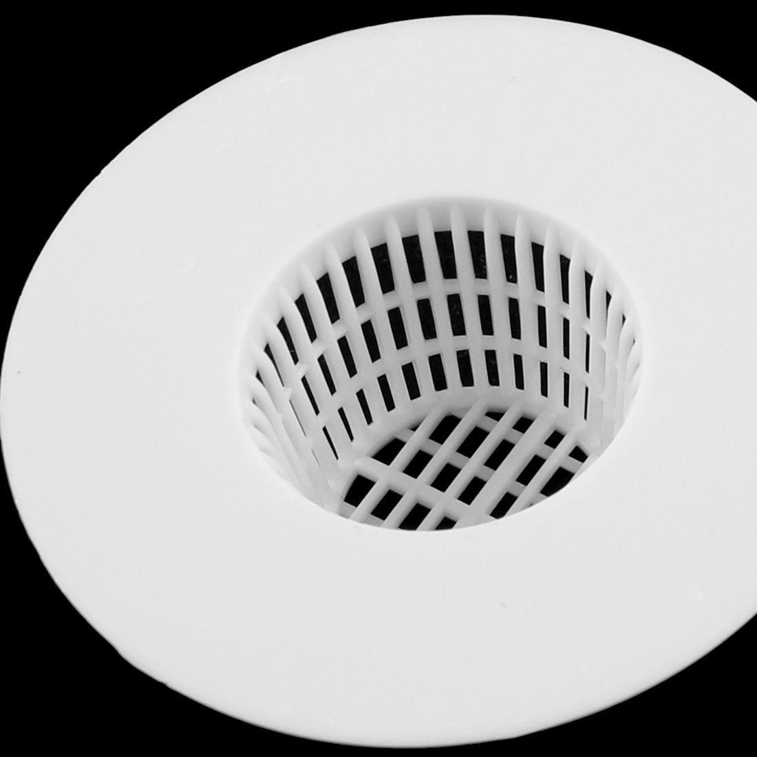 sourcing map Bathroom Plastic Drain Hair Stopper Strainers Sink Drainer Screen Net White 4pcs