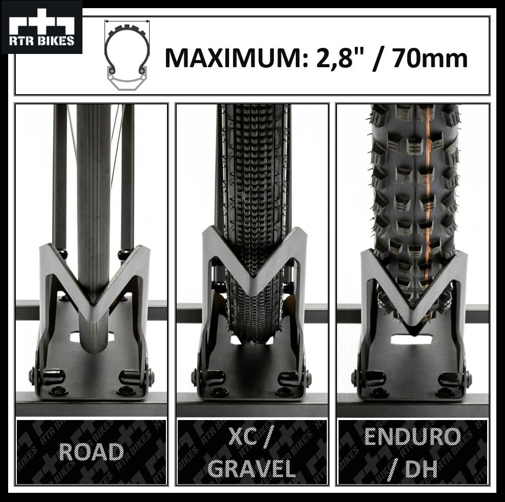RTR BIKES Brutus Professional standing Bike Stand - Ideal for your garage, home or bike shop