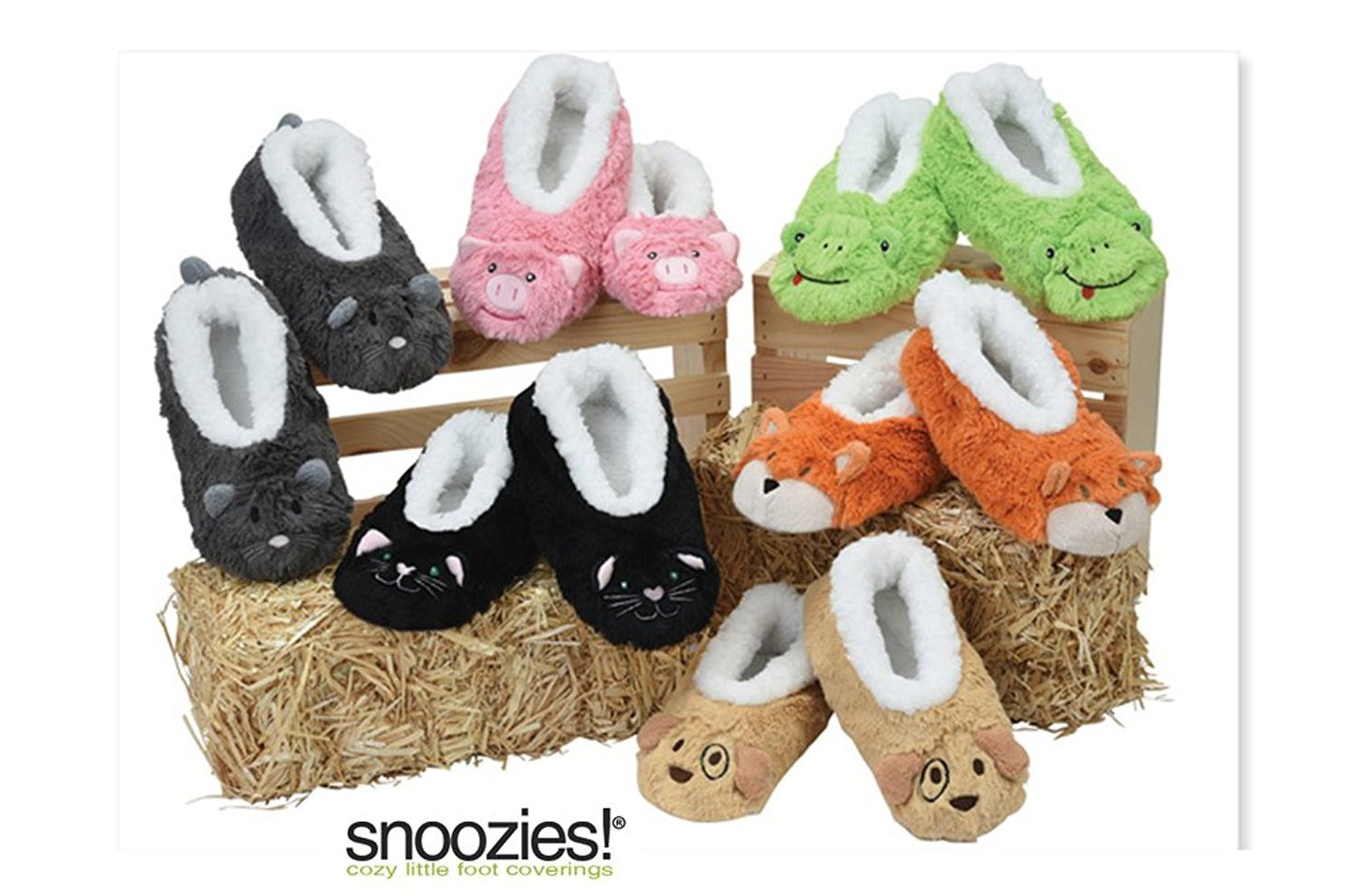 New Style Ladies Animal Snoozies Super Soft Slippers