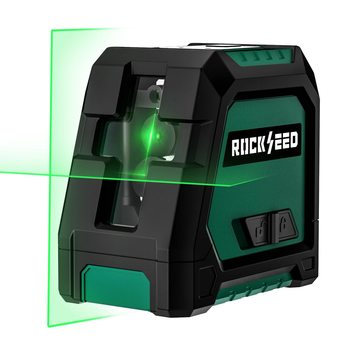 RockSeed Dual Modules Laser Level, Self Leveling Line Level, Horizontal and 150? Vertical Green Beam, 2 AA Batteries, Carrying Bag, for Home