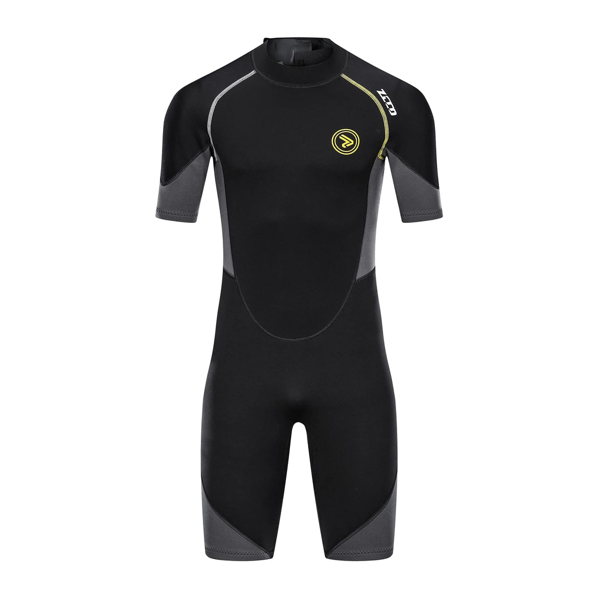 ZCCO Men's Shorty Wetsuits 1.5mm Premium Neoprene Back Zip Short Sleeve for Scuba Diving,Spearfishing,Snorkeling,Surfing,3XL