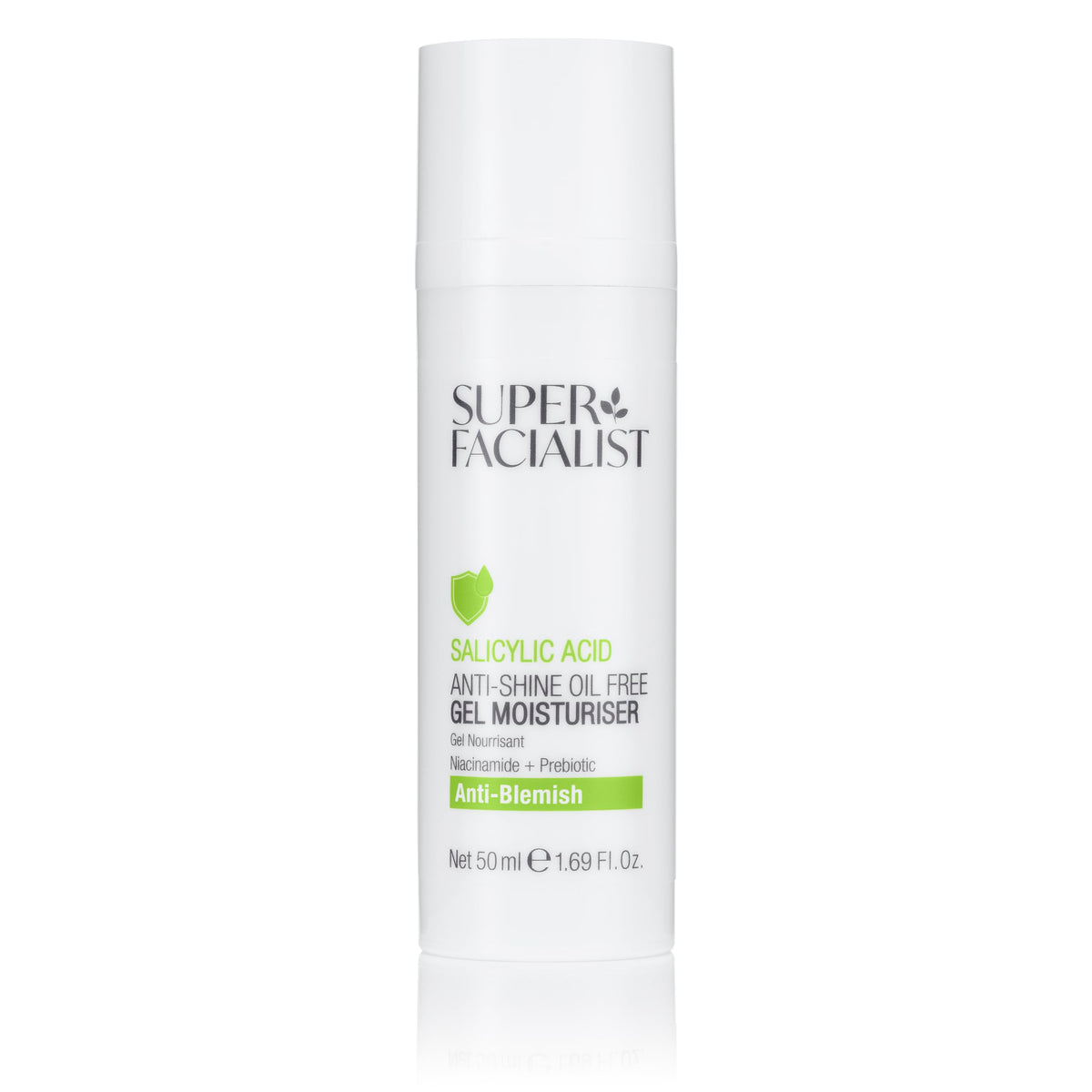 Super Facialist Anti Blemish Clarifying Gel Moisturiser with Salicylic Acid - Hydrating Oil-Free Face Cream with Niacinamide for Acne Treatment &