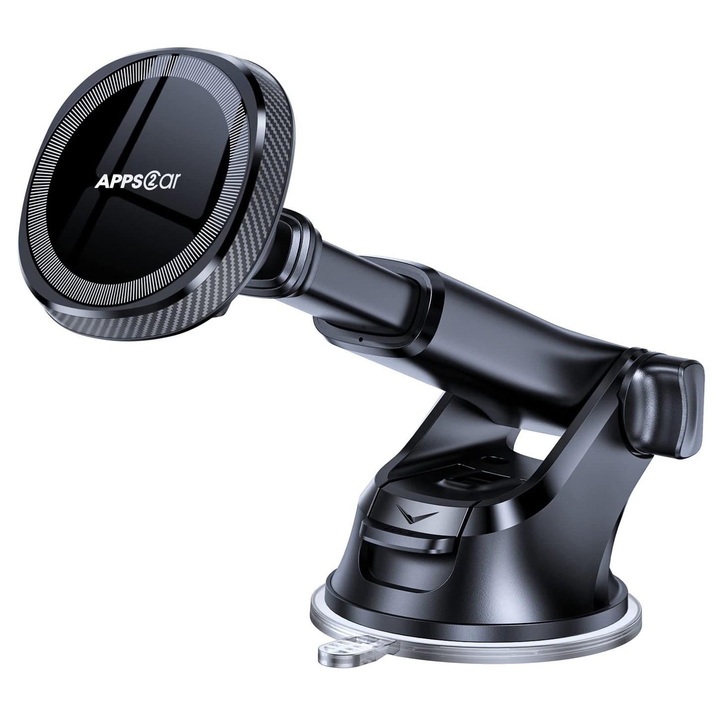 APPS2Car Car Phone Holder for Magsafe, 17 N52 Magnets Suction Windscreen Dashboard Magnetic Phone Car Mount, Universal iPhone Car Holder Compatible