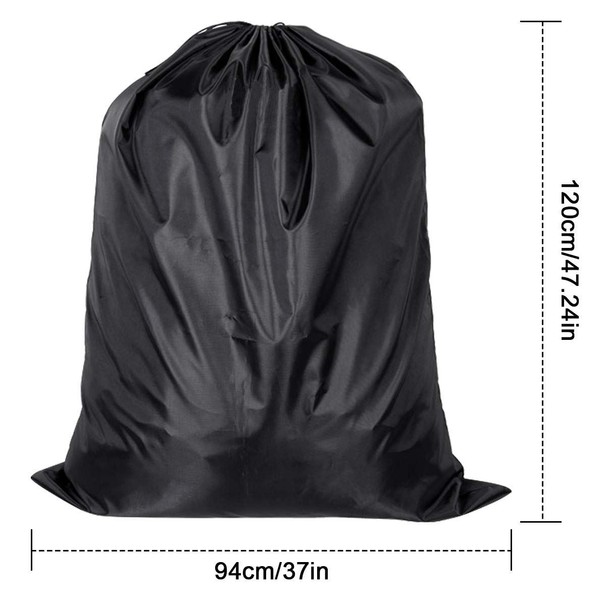 94 x 120 cm Storage Bag, Extra Large Drawstring Storage Bag, Waterproof Black Moving Bag, Oxford Fabric Storage Organizer Bag for Duvet, Pillows