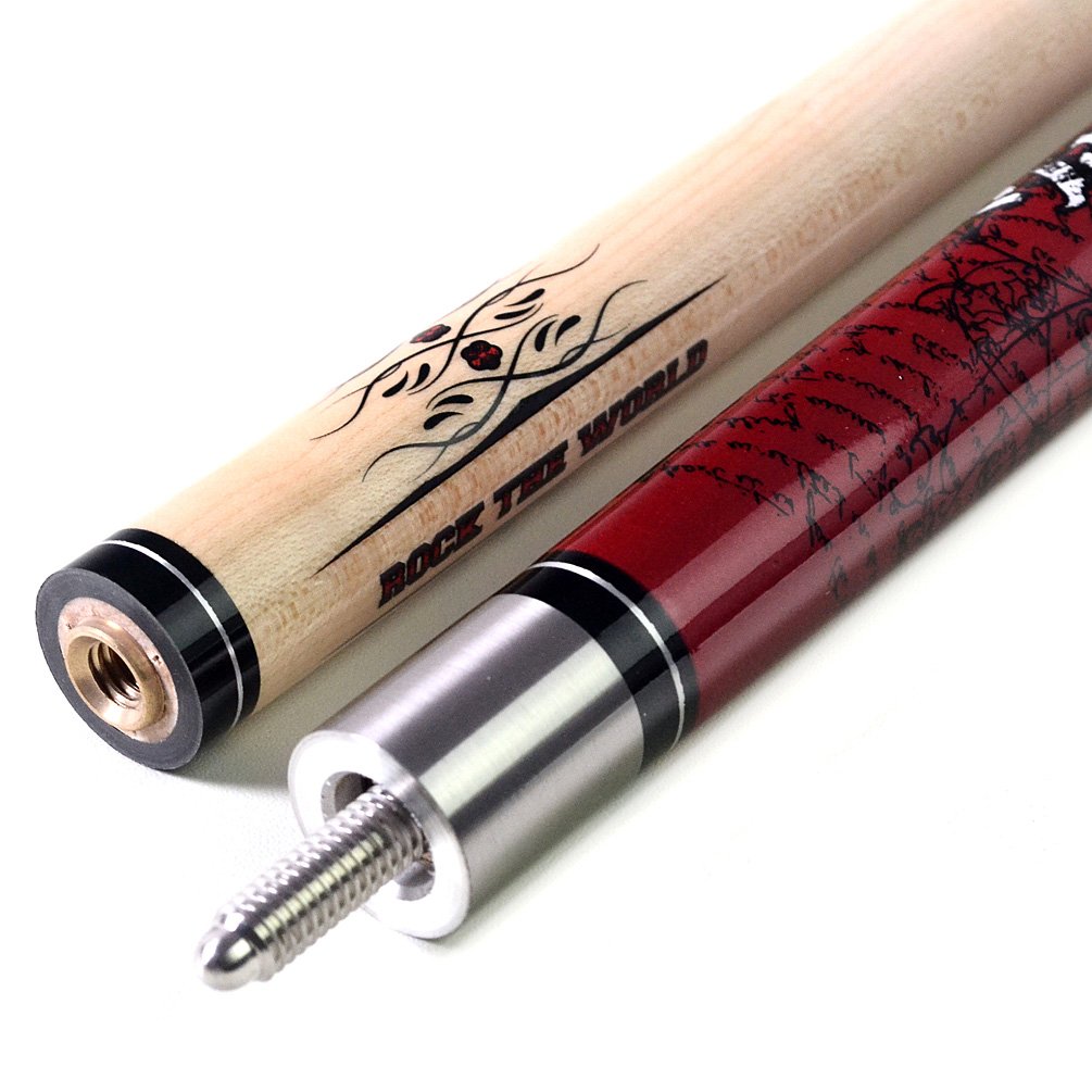 CUESOUL ROCKIN Series 58" 21oz Maple Pool Cue Stick Set with Joint Protector/Shaft Protector and Cue Towel(G408)