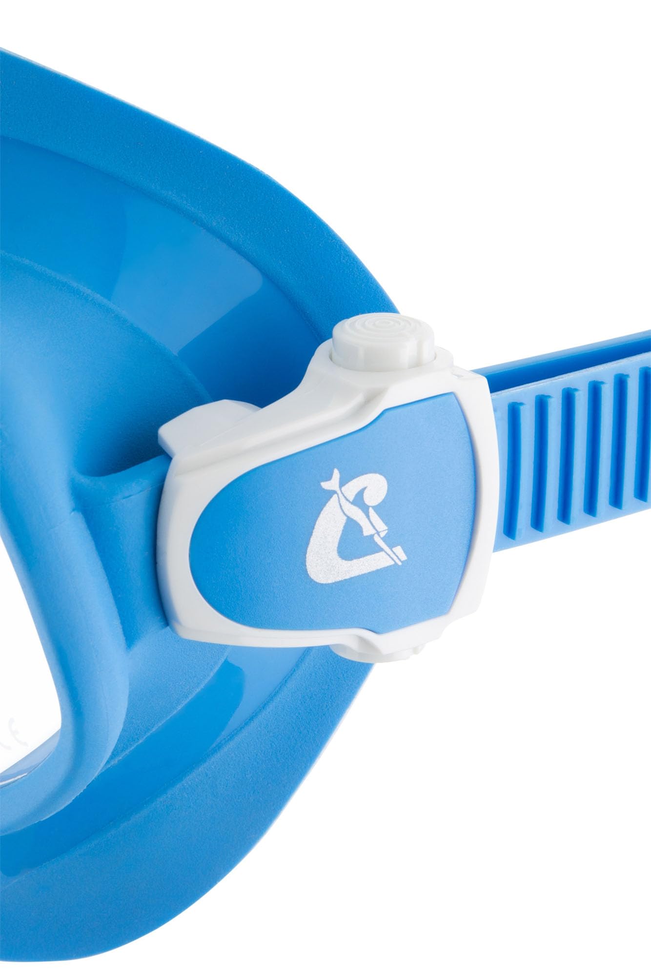 CRESSI Rombo + Mini Dry Combo Azure Clear/Azure - Junior Combo Set, Mask Rombo and Mini Dry Snorkel, Transparent/Azure, One Size