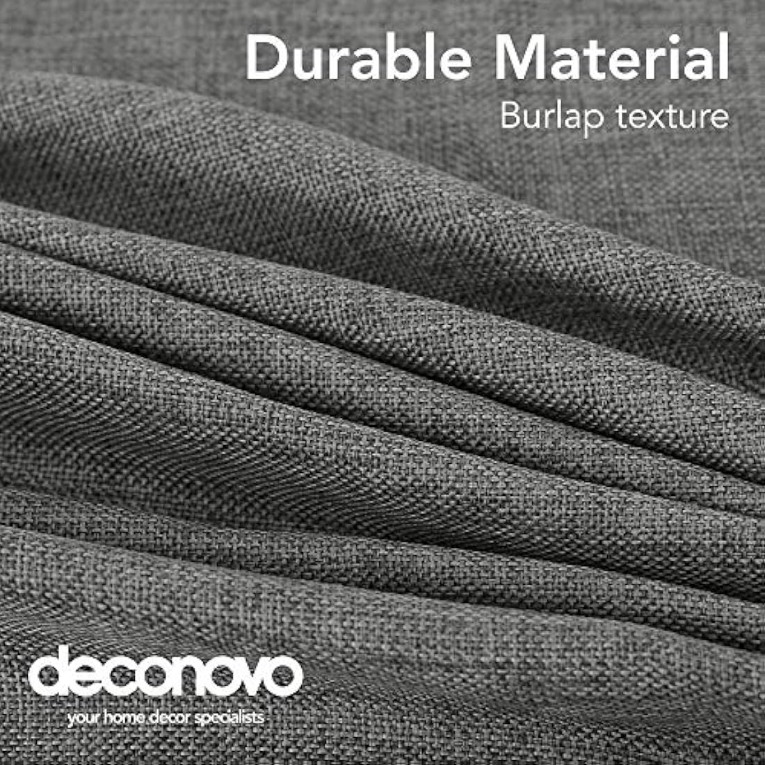 Deconovo Rectangle Water Resistant Tablecloth Faux Linen Wipeable Table Cloth for Garden Table 51x79in(130x200cm) Grey