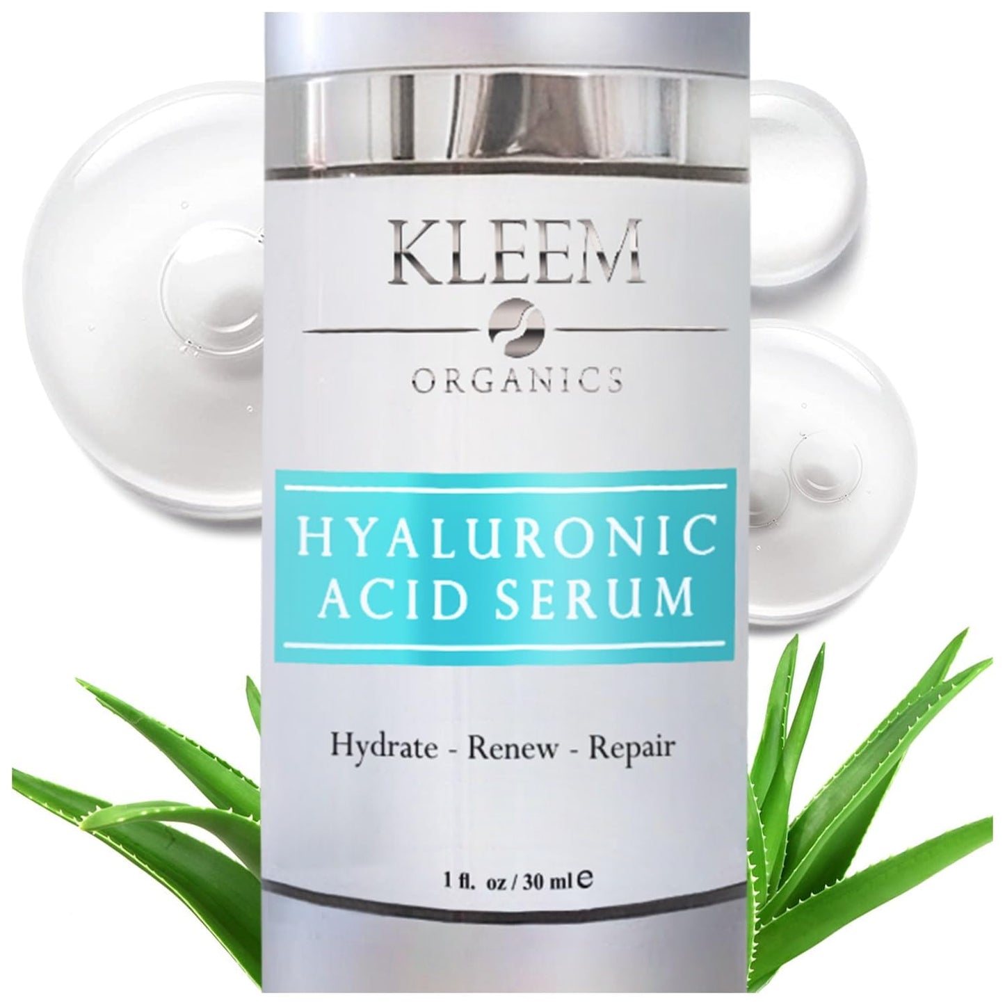 2.5% Pure Hyaluronic Acid Face Serum - Anti Wrinkle & Anti Aging Hyaluronic Acid for Face with Vitamin C & E, Aloe - Antiaging Hydrating Serums