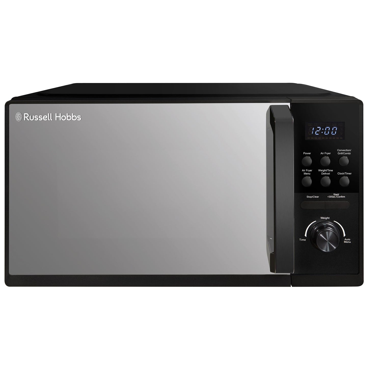 Russell Hobbs 25L 4-in-1 Digital Combination Microwave with Air Fryer Function, 10 Auto-Cook Settings, 900W with 5 Power Levels, Easy to Use, Defrost