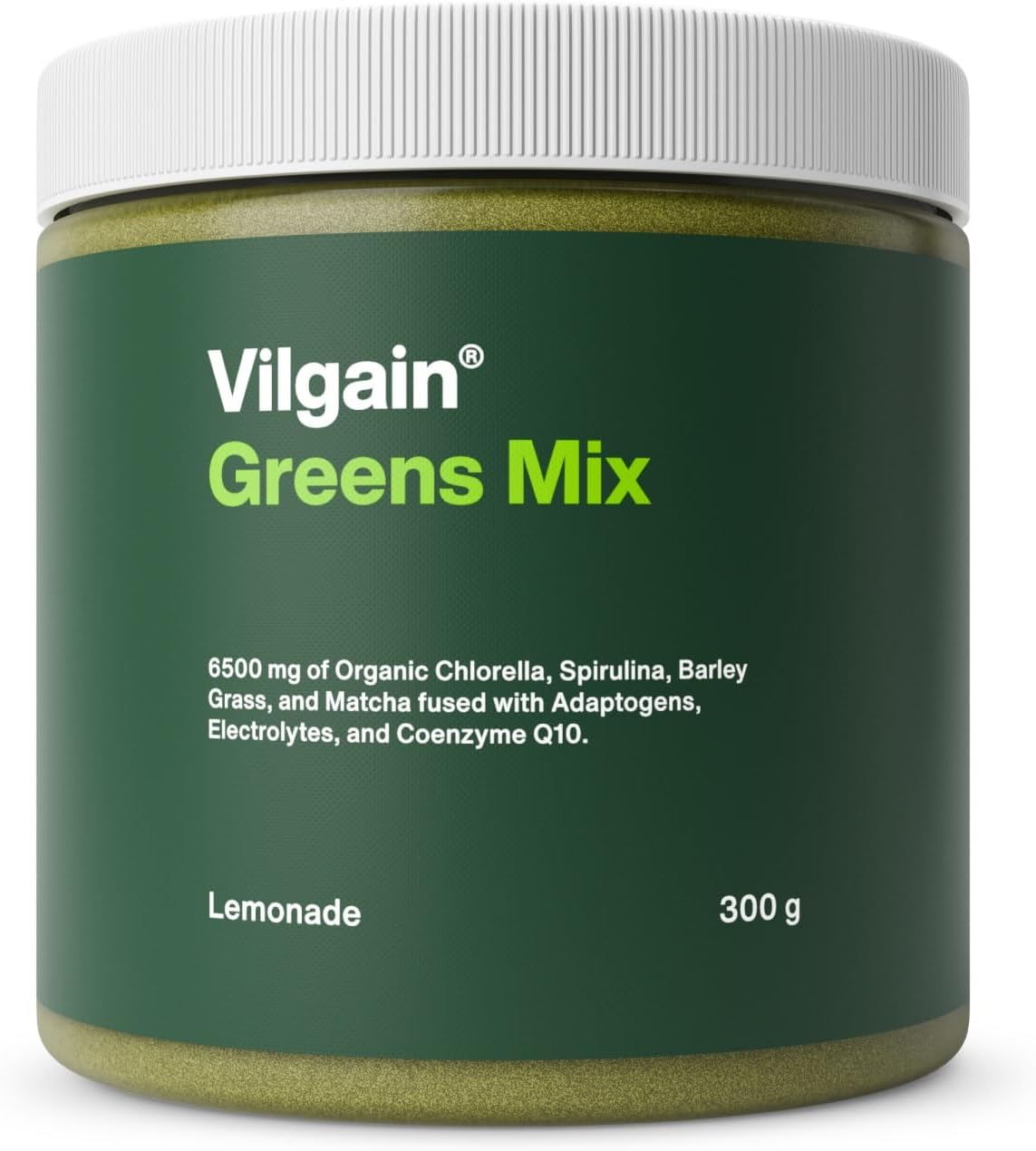 Vilgain Greens Mix 300 g, Lemonade, Best before 09/28, New but dented bottle