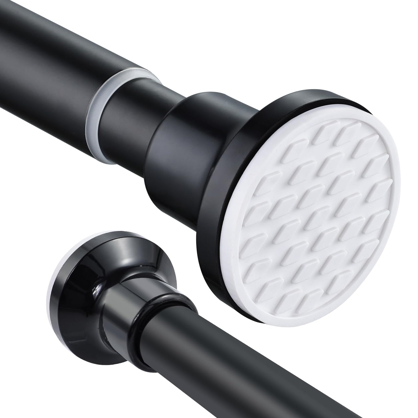 Extendable Shower Curtain Rod 168-316cm Stainless Steel Shower Curtain Pole Spring Tension Rod Adjustable Telescopic Pole No Drilling for Bathroom