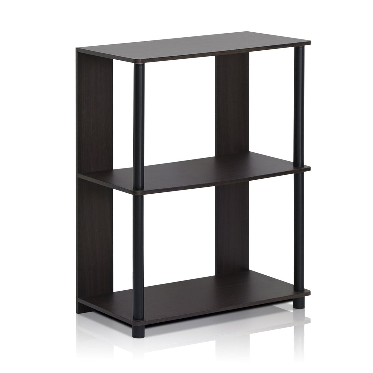 Furinno JAYA Book Shelf, 3-Tier Display Shelf, Open Storage Shelves, Shelving Unit, for Organization and Storage, Living Room, Garage, Home Office