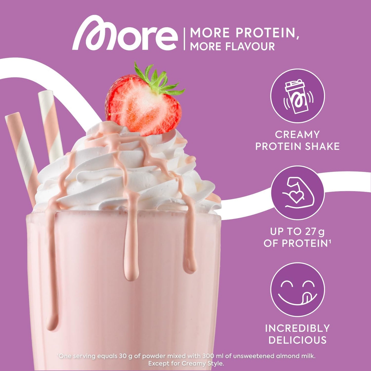 More Protein Strawberry Milkshake / 600g