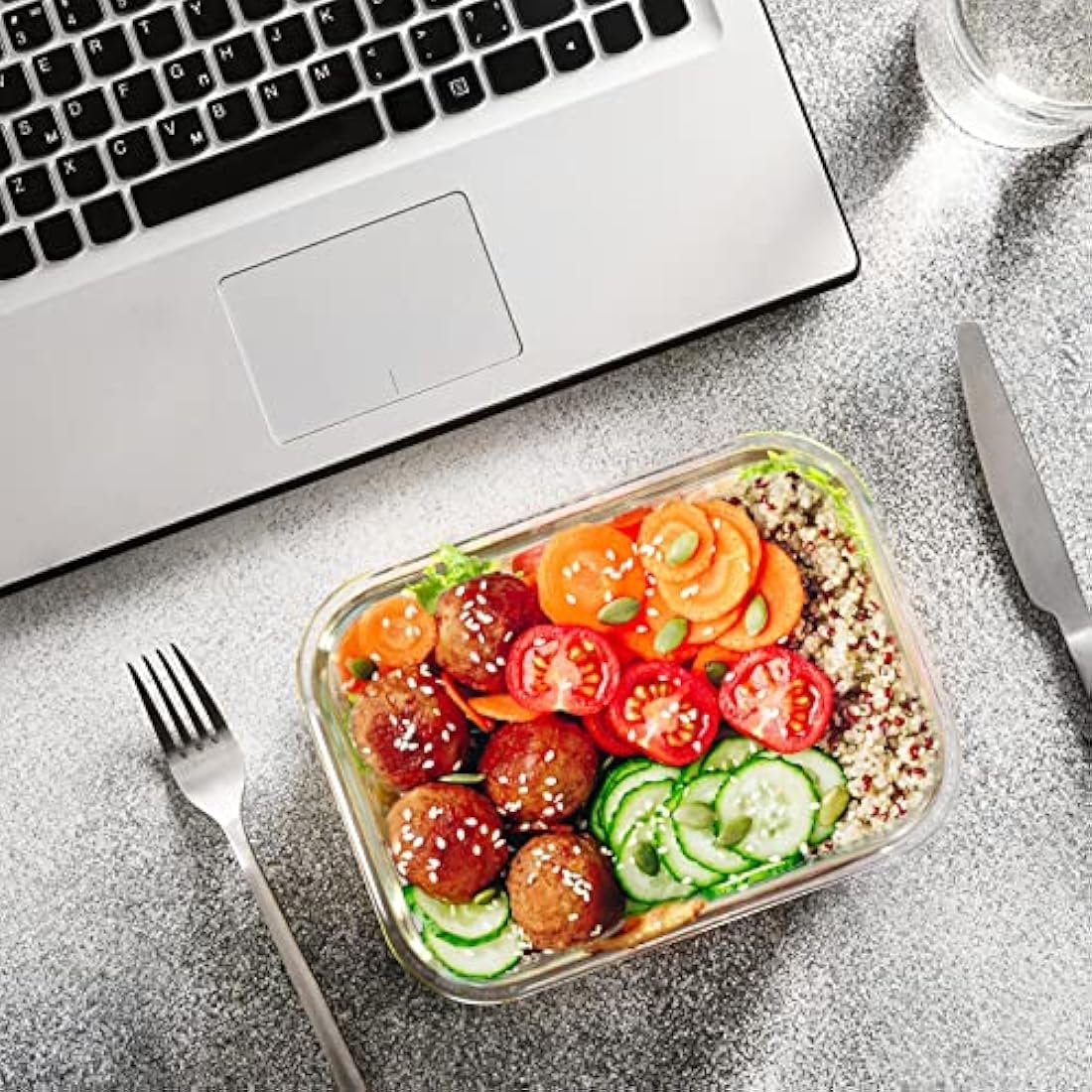 MCIRCO 24-Piece Glass Food Storage Containers with Snap Locking Lids, Glass Meal Prep Containers Set, Airtight Lunch Containers, Microwave, Oven,Freezer and Dishwasher Friendly