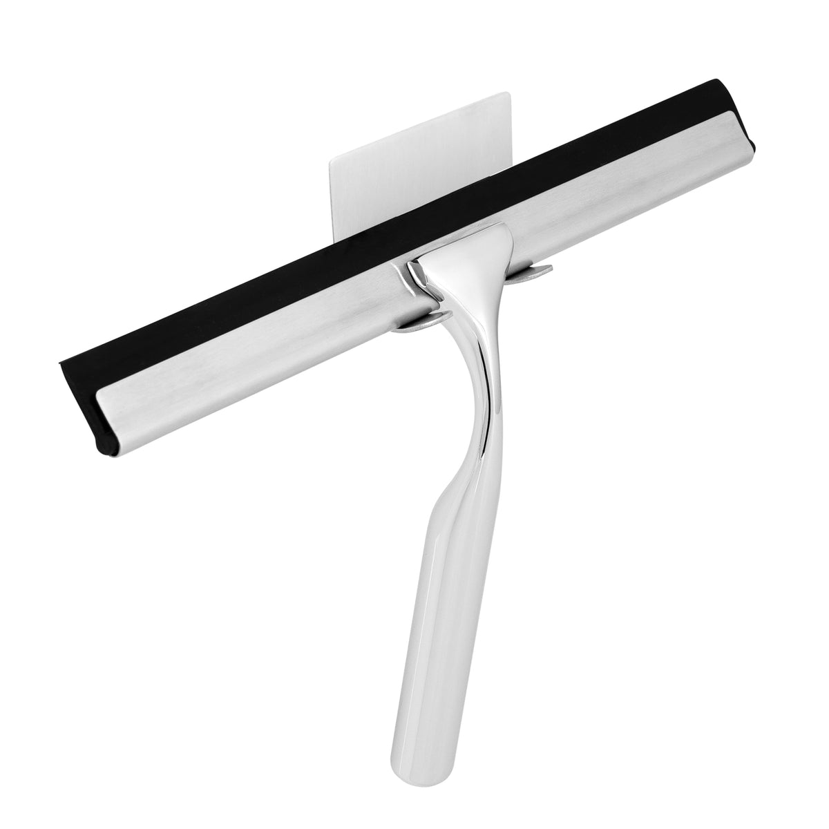 kowald Shower Squeegee Stainless Steel 25 cm Wide with Self-Adhesive Holder Replacement Lip
