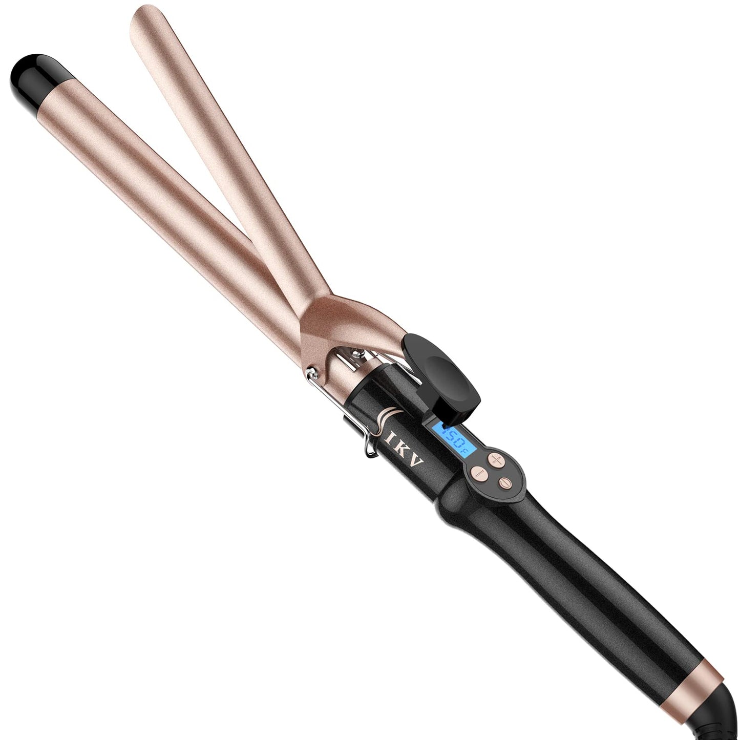 25mm Extra Long Barrel Curling Iron, Ceramic Tourmaline Curling Wand Professional Dual Voltage