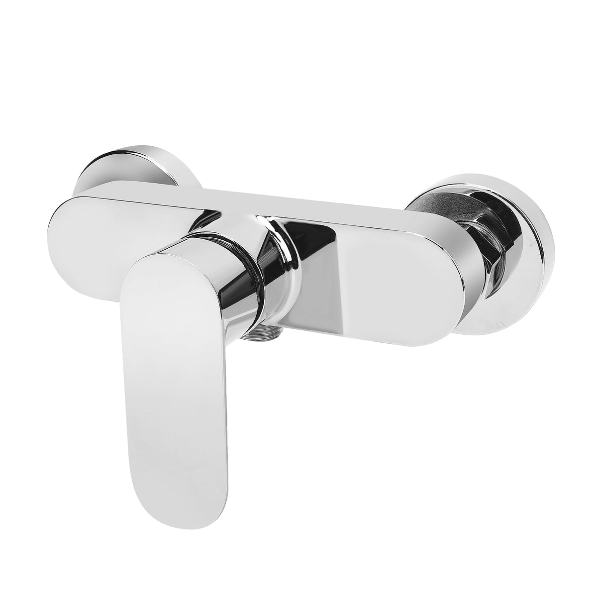 MEKOTRIN Shower Mixer Valve Wall Mounted, Single Lever Shower Faucet Mixer with Control for Cold and Hot Water, Modern Stainless Steel Bath Tap, G1/2"