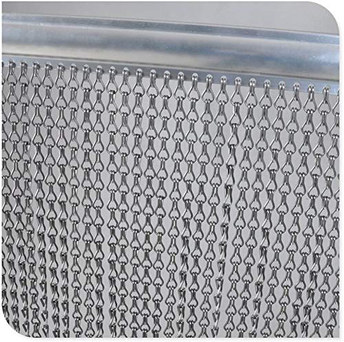 Chawniao 100cm x 210cm Premium Aluminium Fly Door Chain Curtain for doorways, Fly Screens Metal Insect Screen Blinds
