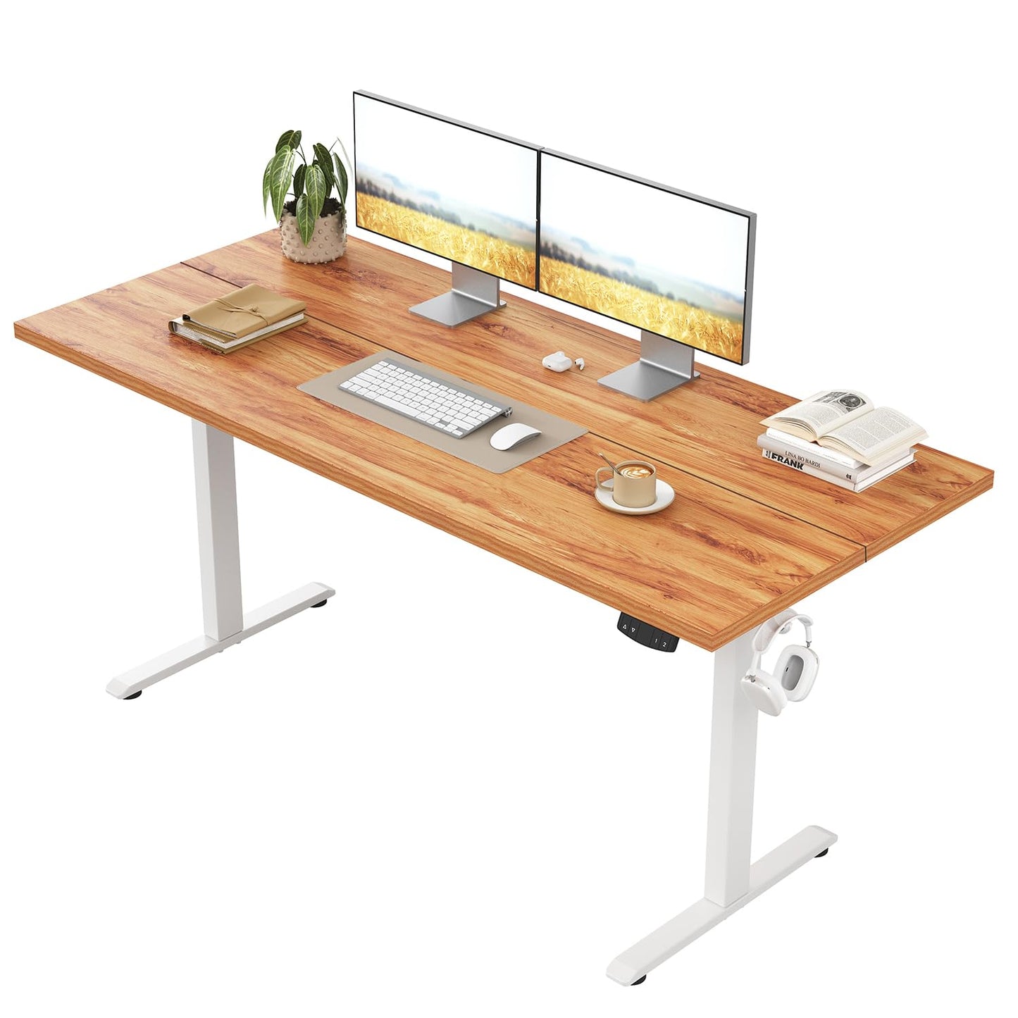Klicelor Electric Standing Desk, 2 Memory Buttons for stand & sit, 100x60