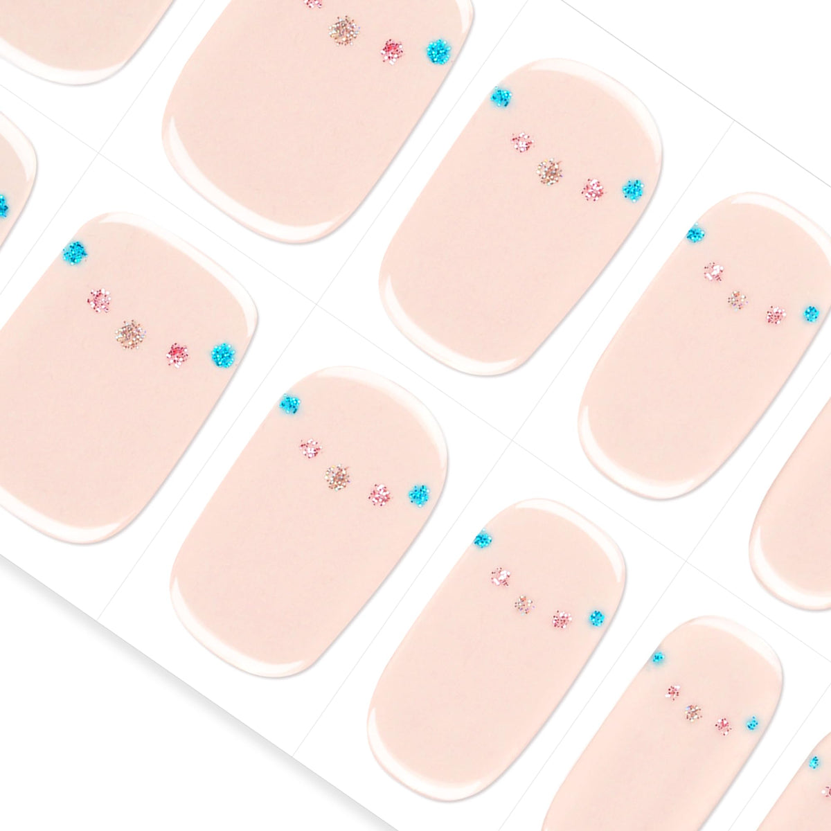 DANNI & TONI Semi Cured Nail Wraps Soft Self-Adhesive Gel Nail Stickers, Transparent Salon-Quality Gel Nail Polish Strips Manicure Stickers