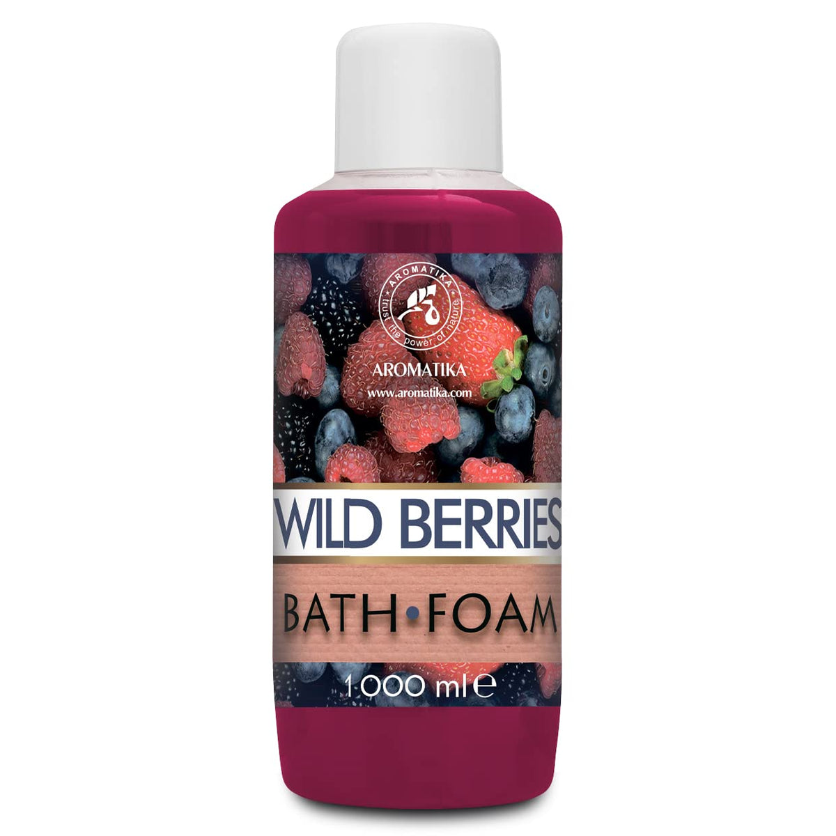AROMATIKA Trust The Power Of Nature Wild Berries 1000ml Bubble Bath BATHWATER_ADDITIVE Relaxing Aromatherapy Muscle Therapy