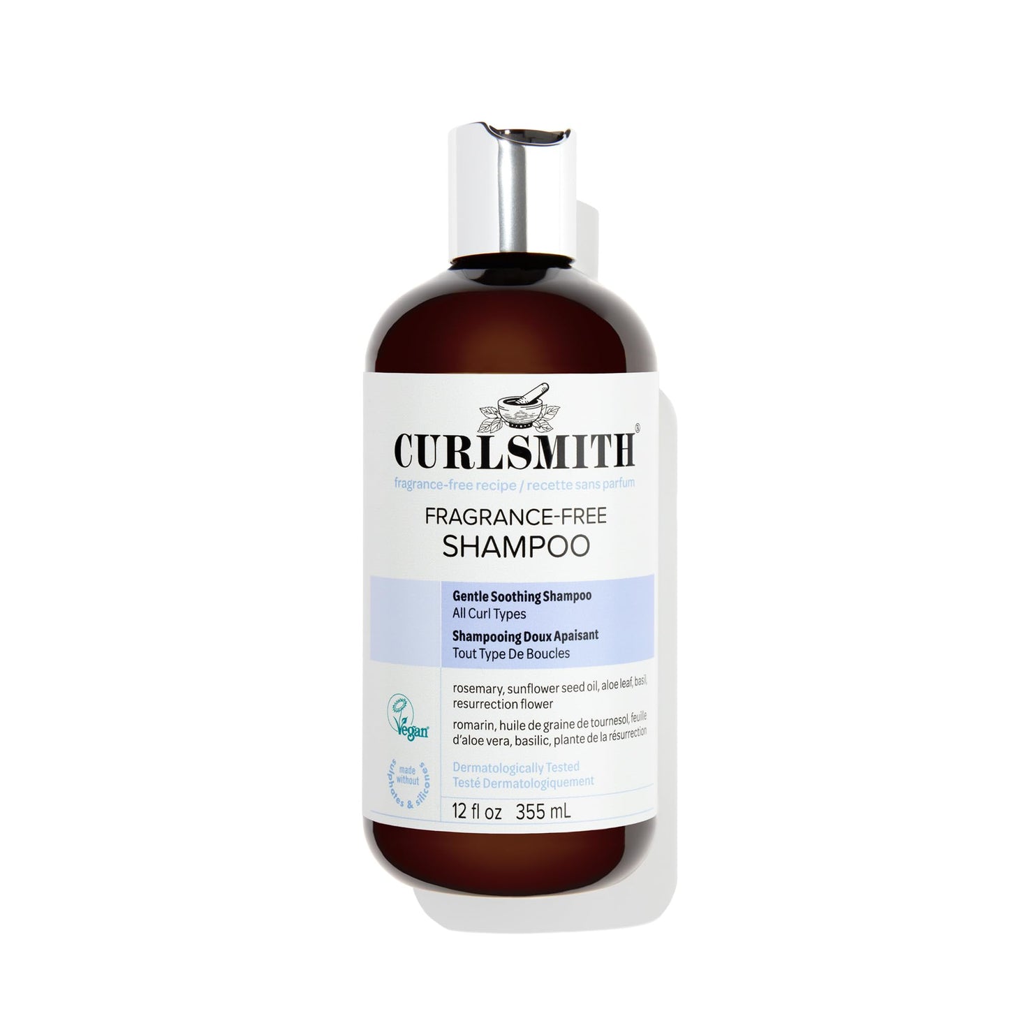 Curlsmith Fragrance-Free Shampoo ? Gentle Cleanser made without silicone & sulphate for Fragrance sensitives ? Moisturising & Dermatologically Tested